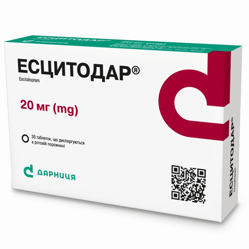 Есцитодар табл. вкриті обол.20мг №30